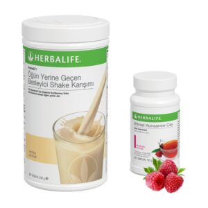 Herbalife Shake Karışımı 1 Vanilya 1 Ahududu Çay