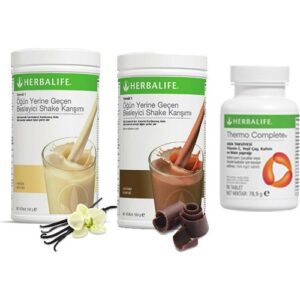 Herbalife Shake Karışımı - 1 Vanilya - 1 Çikolata - 1 Termo