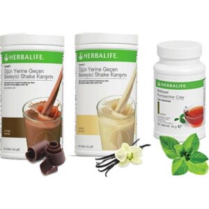 Herbalife Shake Karışımı - 1 Vanilya - 1 Çikolata - 1 Klasik Çay 100 gr