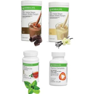 Herbalife Shake Karışımı - 1 Vanilya - 1 Çikolata - 1 Klasik Çay 100 gr - 1 Termo
