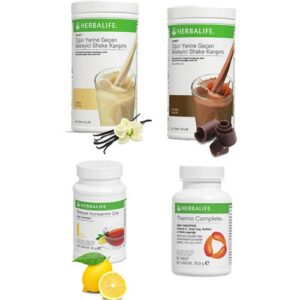 Herbalife Shake Karışımı - 1 Vanilya - 1 Çikolata - 1 Limon Çay - 1 Termo