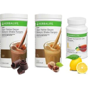 Herbalife Shake Karışımı - 1 Fındık - 1 Çikolata - 1 Limon Çay