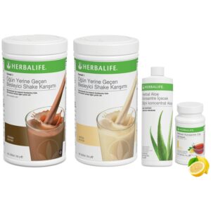 Herbalife Shake Karışımı 1 Vanilya 1 Çikolata Aloe Vera 1 Limon Çay
