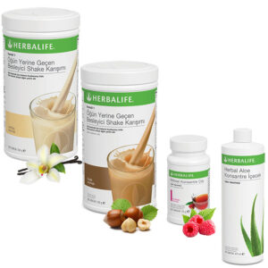Herbalife Shake Vanilya 1  Fındık 1 - Herbalife Çay Ahududu - Herbalife Aloe Vera