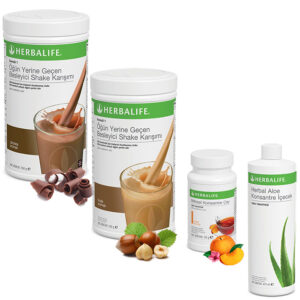 Herbalife Shake Çikolata 1  Fındık 1 - Herbalife Çay Şeftali - Herbalife Aloe Vera