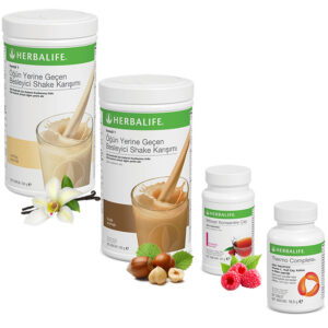 Herbalife Shake Vanilya 1  Fındık 1 - Herbalife Çay Ahududu - Herbalife Termo