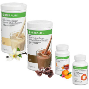 Herbalife Shake Vanilya 1 Çikolata 1 - Herbalife Çay Şeftali - Herbalife Termo