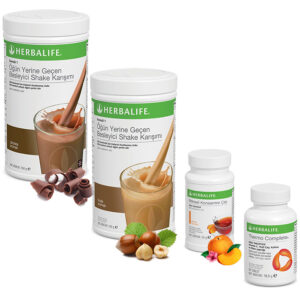 Herbalife Shake Çikolata 1  Fındık 1 - Herbalife Çay Şeftali - Herbalife Termo