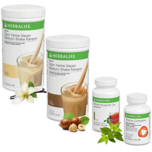 Herbalife Shake Vanilya 1  Fındık 1 - Herbalife Çay Klasik 100 Gr - Herbalife Termo