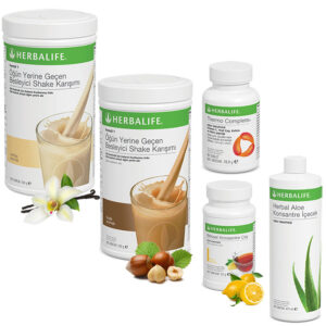 Herbalife Shake Vanilya 1  Fındık 1 - Herbalife Çay Limon - Herbalife Aloe Vera - Herbalife Termo