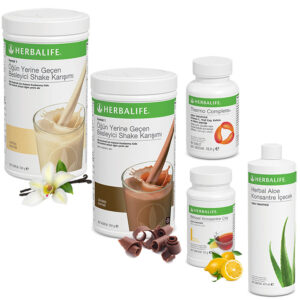 Herbalife Shake Vanilya 1 Çikolata 1 - Herbalife Çay Limon - Herbalife Aloe Vera - Herbalife Termo