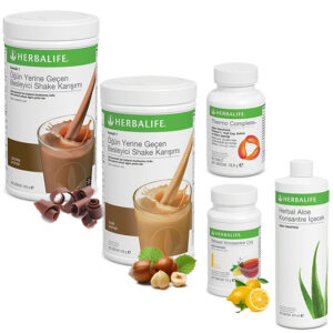Herbalife Shake Çikolata 1  Fındık 1 - Herbalife Çay Limon - Herbalife Aloe Vera - Herbalife Termo
