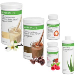 Herbalife Shake Vanilya 1 Çikolata 1 - Herbalife Çay Ahududu - Herbalife Aloe  - Herbalife Termo