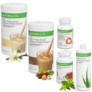 Herbalife Shake Vanilya 1  Fındık 1 - Herbalife Çay  100 Gr - Herbalife Aloe Vera - Herbalife Termo