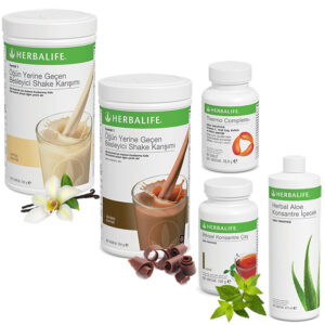 Herbalife Shake Vanilya 1 Çikolata 1 - Herbalife Çay 100 Gr - Herbalife Aloe Vera - Herbalife Termo